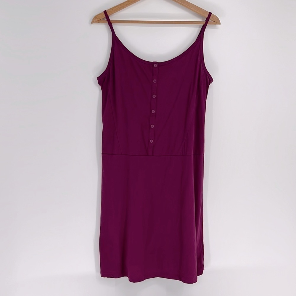 Lolë Cotton Aubergine Spaghetti Strap Dress Women’s Size Large